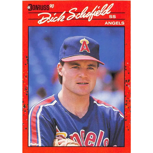 1990 Donruss #288 Dick Schofield VG-EX California Angels Baseball Card - Baseball Card Single