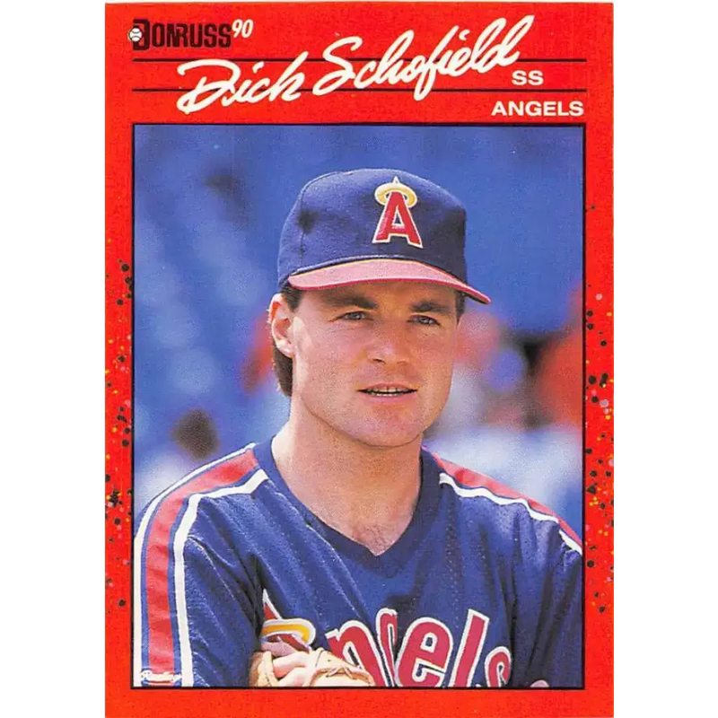 1990 Donruss #288 Dick Schofield VG-EX California Angels Baseball Card - Baseball Card Single