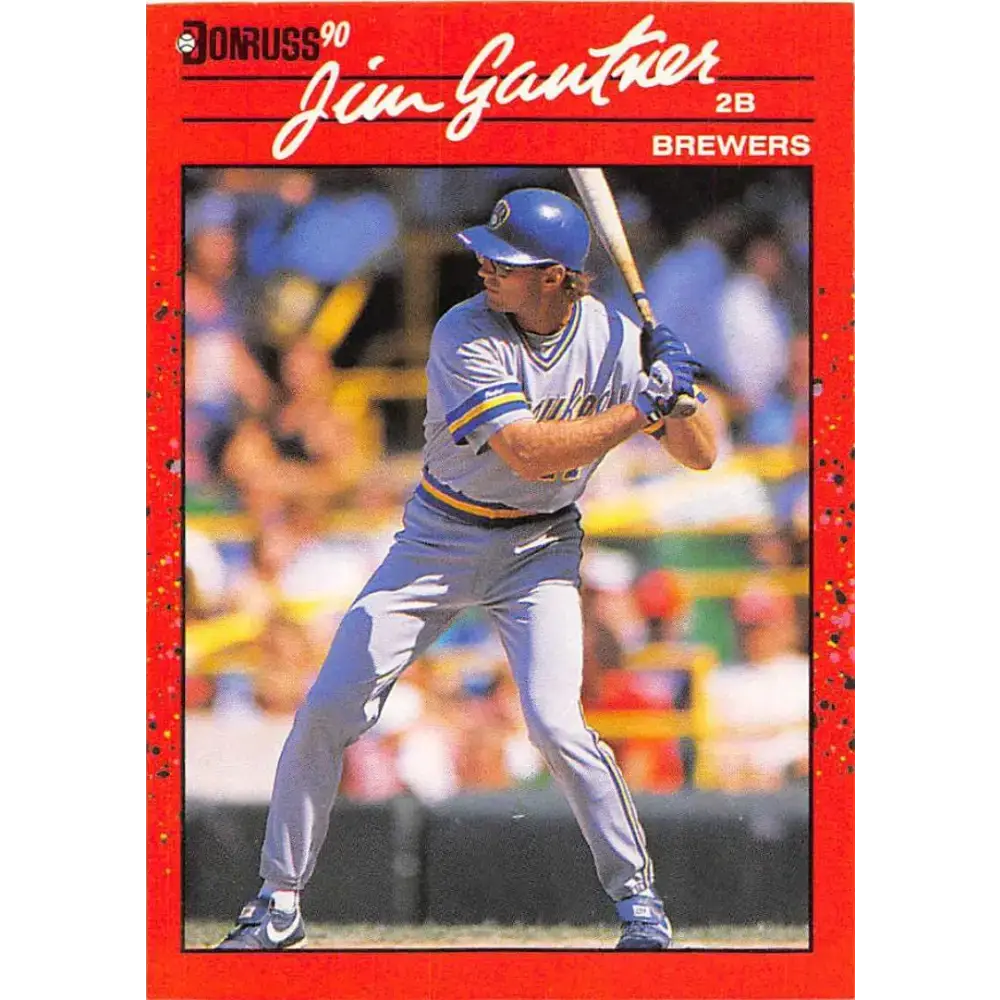 1990 Donruss #291 Jim Gantner VG-EX Milwaukee Brewers Baseball Card - Baseball Card Single