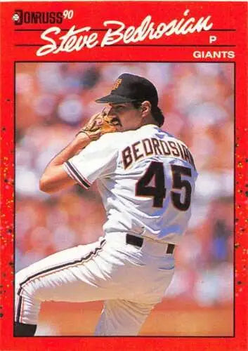 1990 Donruss Steve Bedrosian baseball card with original gloss NM-MT Giants ID 4981