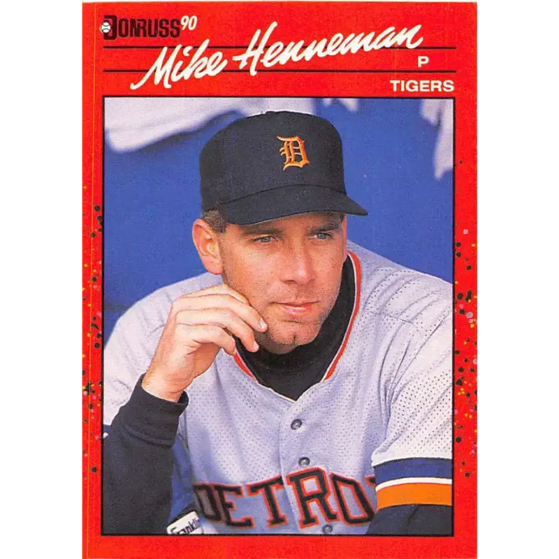 1990 Donruss #296 Mike Henneman VG-EX Detroit Tigers Baseball Card - Baseball Card Single