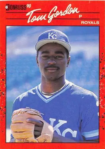 Original gloss 1990 Donruss Tom Gordon NM-MT baseball card Royals ID 4983