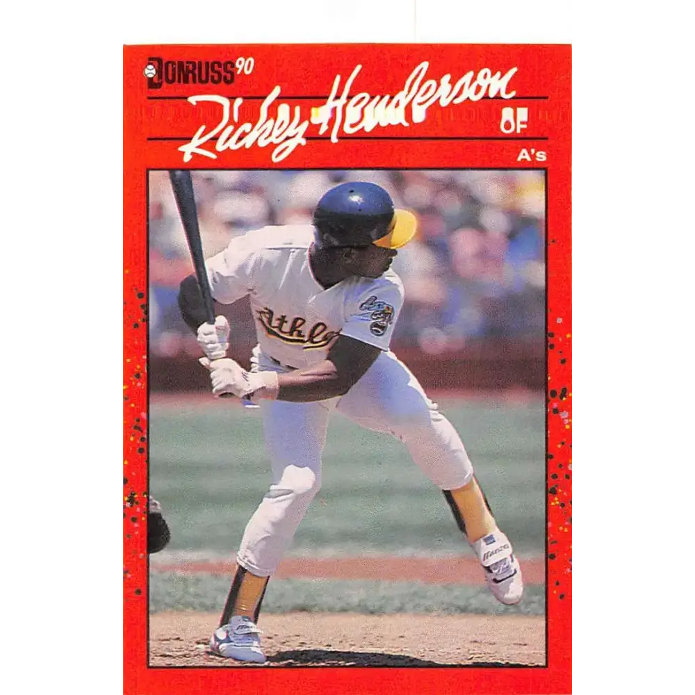1990 Donruss #304 Rickey Henderson VG-EX Oakland Athletics Baseball Card - Baseball Card Single
