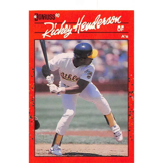 1990 Donruss #304 Rickey Henderson VG-EX Oakland Athletics Baseball Card - Baseball Card Single