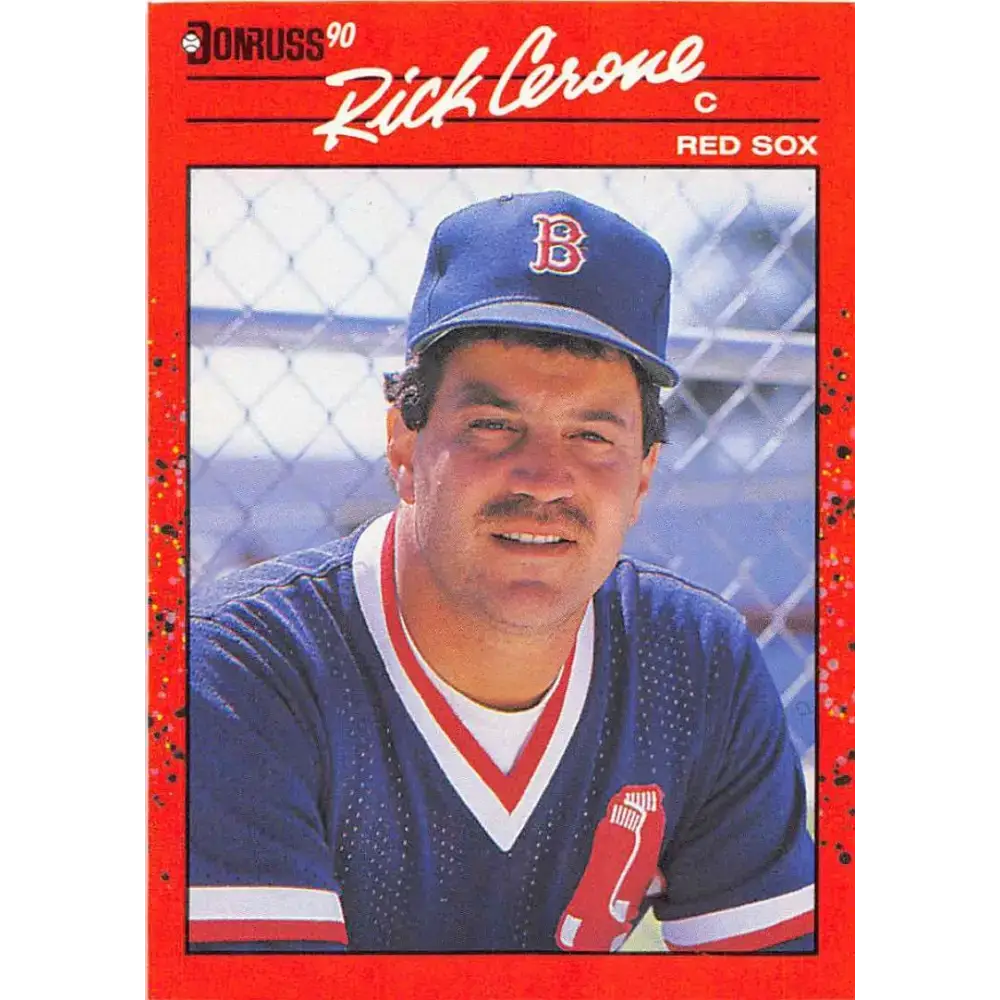 1990 Donruss #305 Rick Cerone VG-EX Boston Red Sox Baseball Card - Baseball Card Single