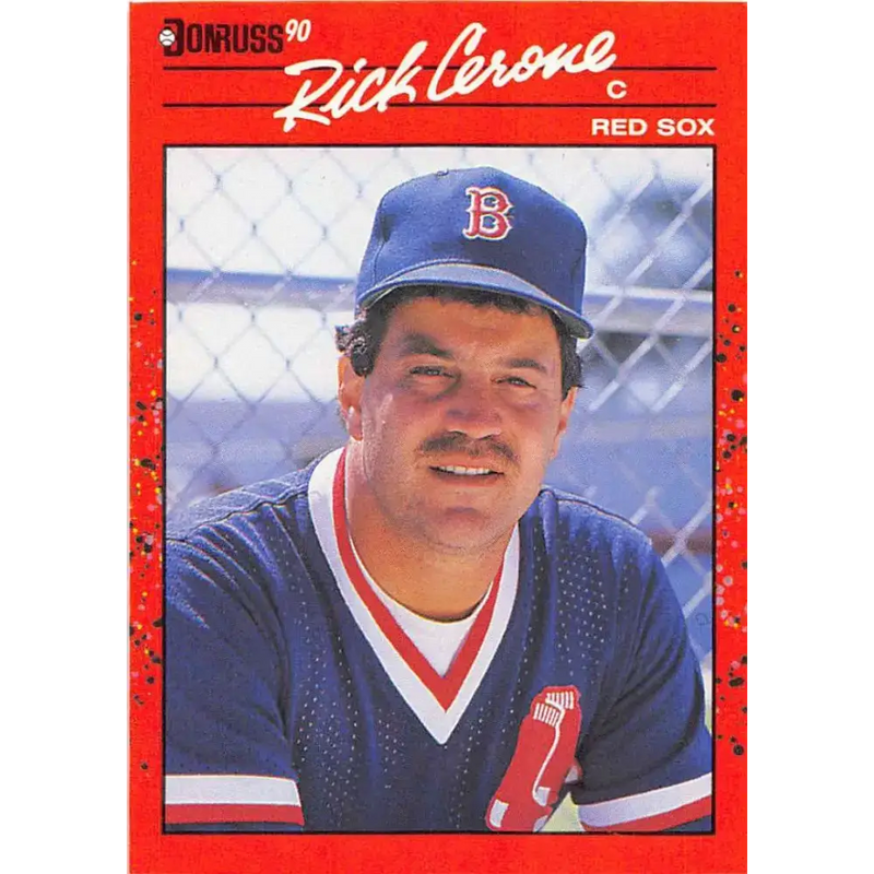 1990 Donruss #305 Rick Cerone VG-EX Boston Red Sox Baseball Card - Baseball Card Single