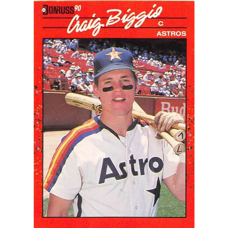 1990 Donruss #306 Craig Biggio VG-EX Houston Astros Baseball Card - Baseball Card Single