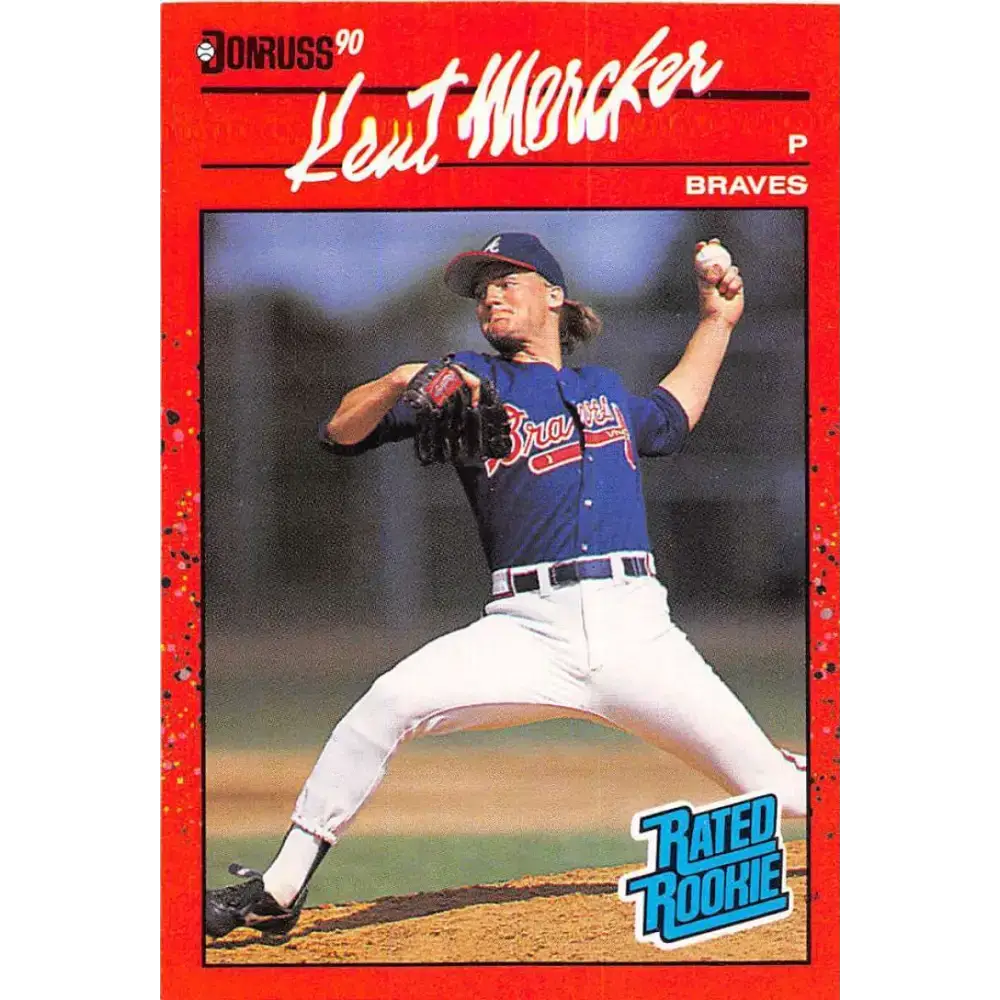1990 Donruss #31 Kent Mercker VG-EX RC Rookie Atlanta Braves Baseball Card - Baseball Card Single