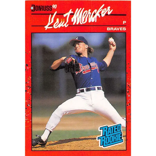 1990 Donruss #31 Kent Mercker VG-EX RC Rookie Atlanta Braves Baseball Card - Baseball Card Single