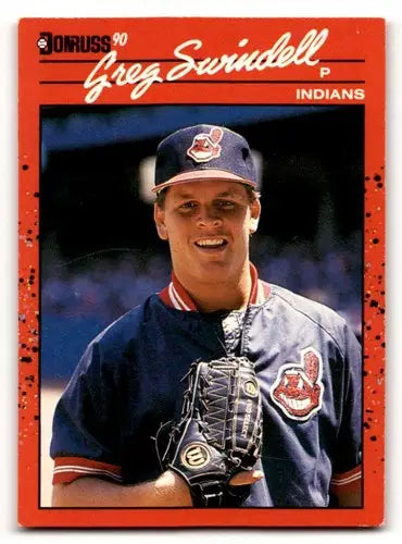 Original gloss 1990 Donruss Greg Swindell Cleveland Indians baseball card image