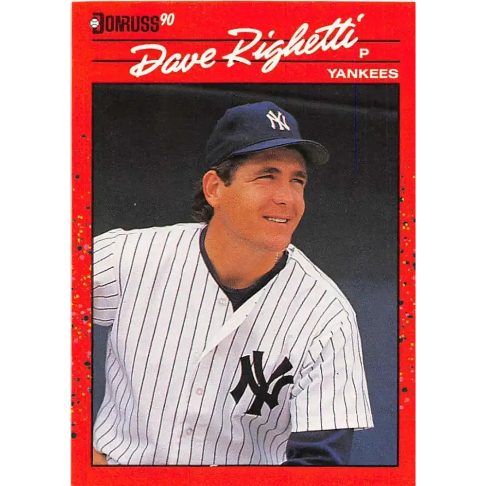 1990 Donruss #311 Dave Righetti VG-EX New York Yankees Baseball Card - Baseball Card Single