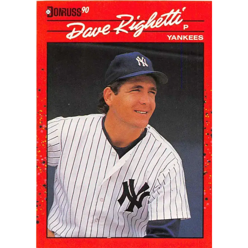 1990 Donruss #311 Dave Righetti VG-EX New York Yankees Baseball Card - Baseball Card Single