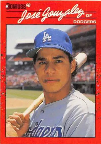 Jose Gonzalez baseball card from 1990 Donruss #314, original gloss, Dodgers collectible