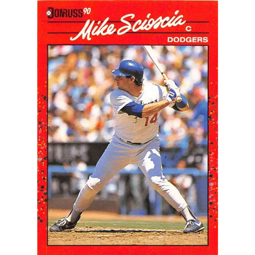 1990 Donruss #316 Mike Scioscia VG-EX Los Angeles Dodgers Baseball Card - Baseball Card Single