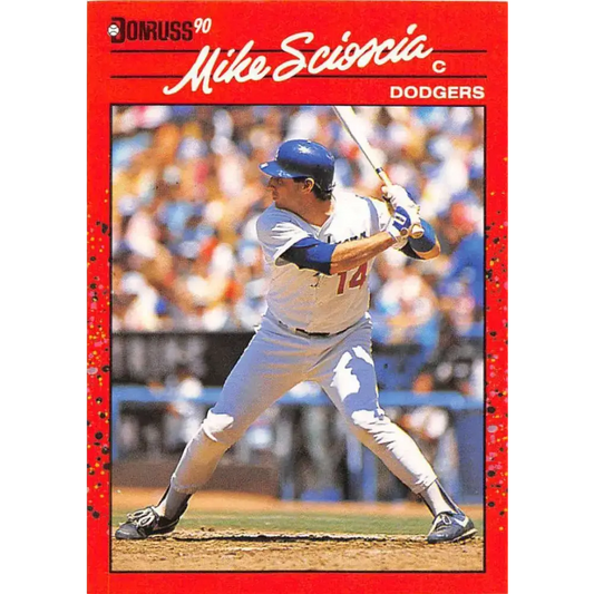 1990 Donruss #316 Mike Scioscia VG-EX Los Angeles Dodgers Baseball Card - Baseball Card Single