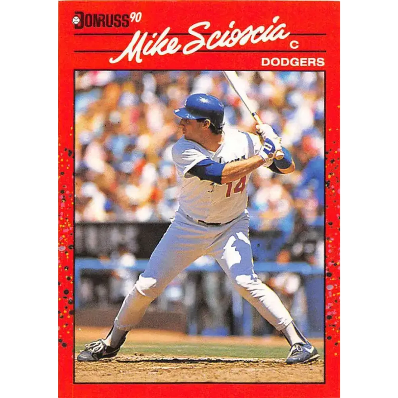 1990 Donruss #316 Mike Scioscia VG-EX Los Angeles Dodgers Baseball Card - Baseball Card Single