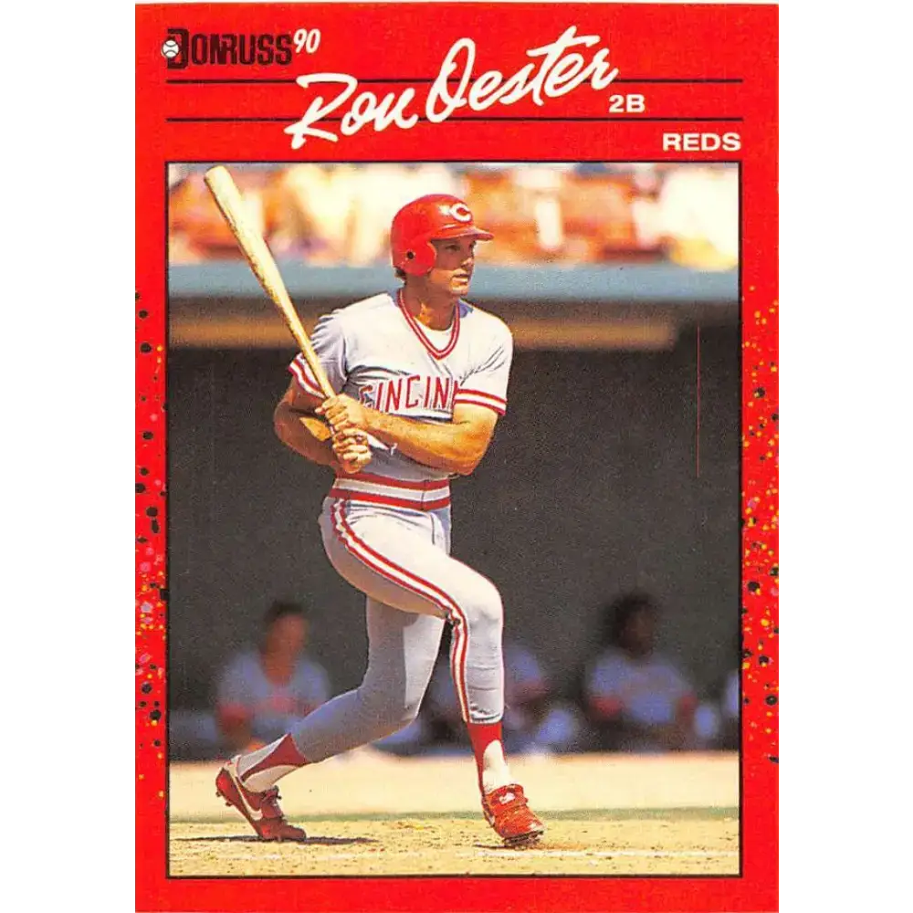 1990 Donruss #317 Ron Oester VG-EX Cincinnati Reds Baseball Card - Baseball Card Single