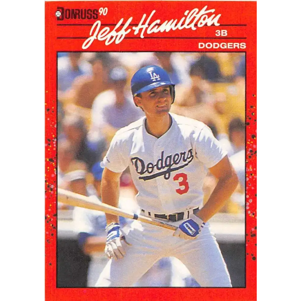 1990 Donruss #321 Jeff Hamilton VG-EX Los Angeles Dodgers Baseball Card - Baseball Card Single
