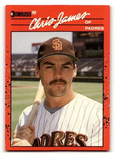 1990 Donruss #323 Chris James San Diego Padres Baseball Cards EX/NM ID:56182 - Baseball Card Single
