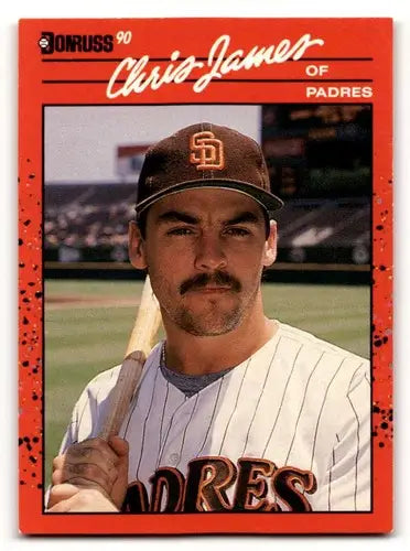 1990 Donruss #323 Chris James San Diego Padres Baseball Cards EX/NM ID:56185 - Baseball Card Single