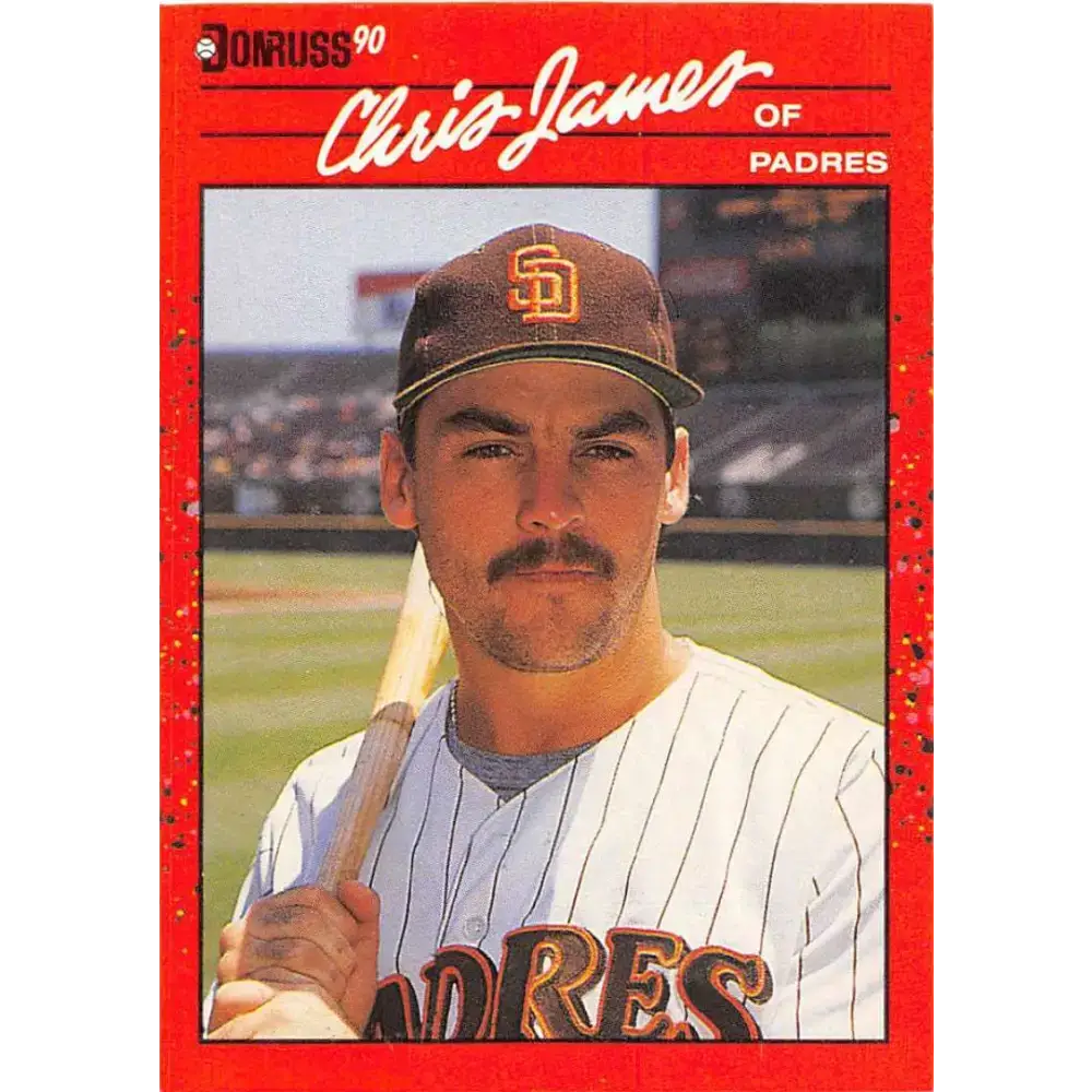 1990 Donruss #323 Chris James VG-EX San Diego Padres Baseball Card - Baseball Card Single