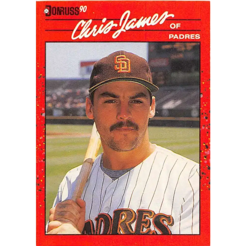 1990 Donruss #323 Chris James VG-EX San Diego Padres Baseball Card - Baseball Card Single