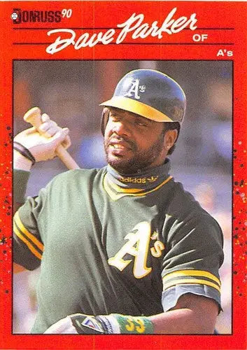 1990 Donruss Dave Parker baseball card with original gloss in NM-MT condition