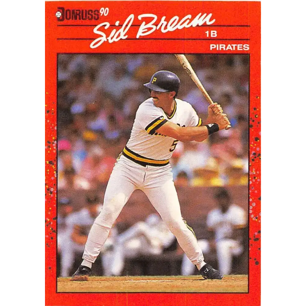 1990 Donruss #329 Sid Bream VG-EX Pittsburgh Pirates Baseball Card - Baseball Card Single