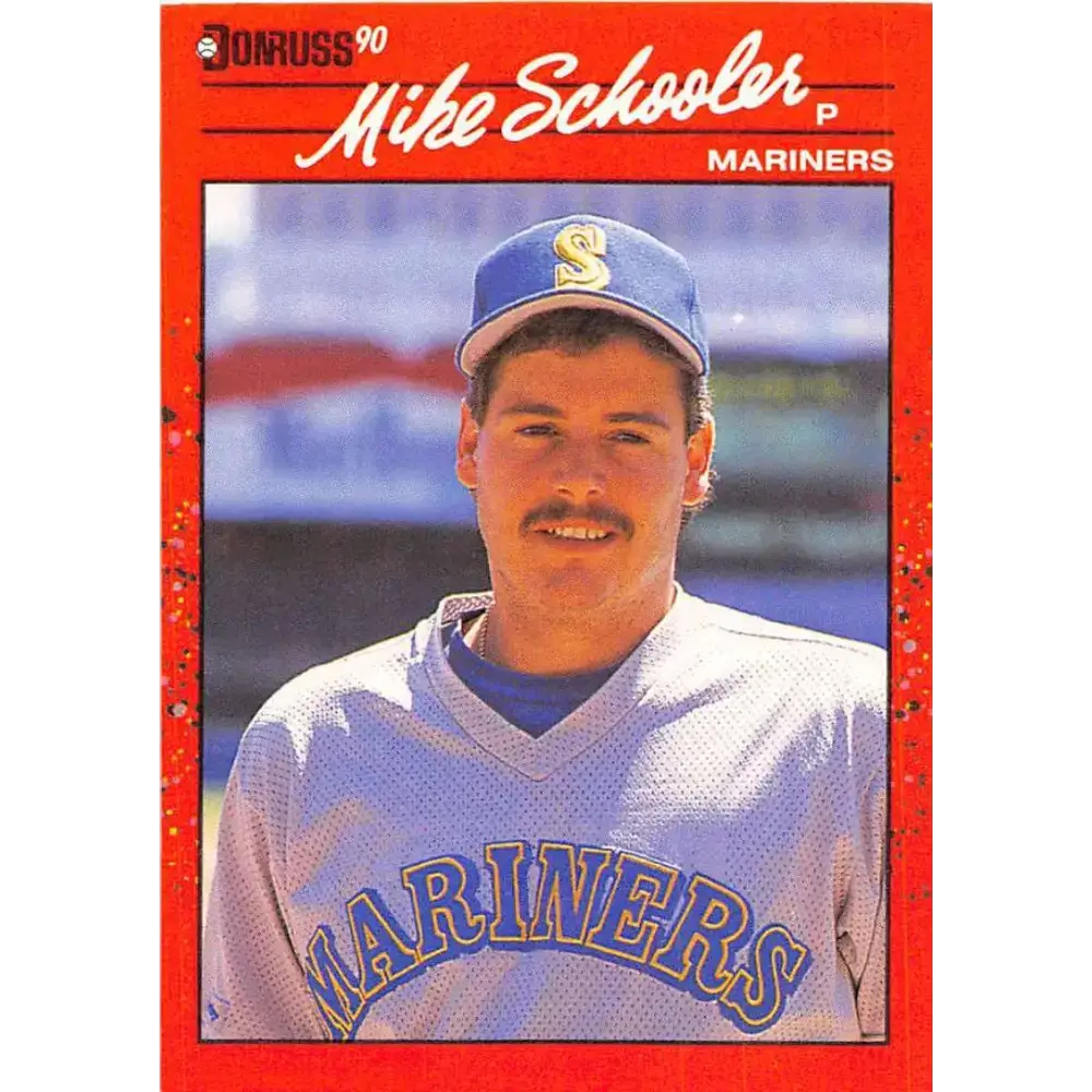1990 Donruss #330 Mike Schooler VG-EX Seattle Mariners Baseball Card - Baseball Card Single