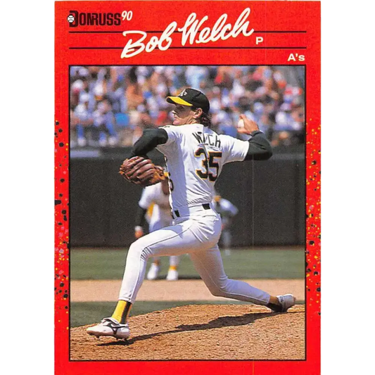 1990 Donruss #332 Bob Welch VG-EX Oakland Athletics Baseball Card - Baseball Card Single