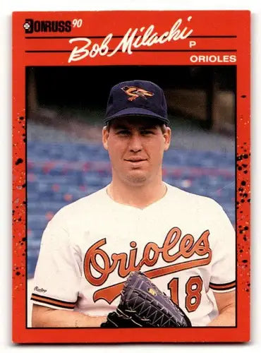 Original gloss 1990 Donruss Bob Milacki Baltimore Orioles baseball card image