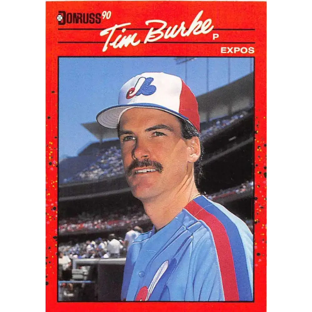 1990 Donruss #334 Tim Burke VG-EX Montreal Expos Baseball Card - Baseball Card Single