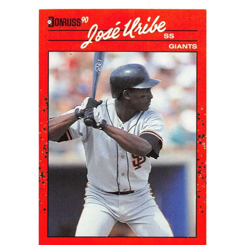 1990 Donruss #335 Jose Uribe VG-EX San Francisco Giants Baseball Card - Baseball Card Single