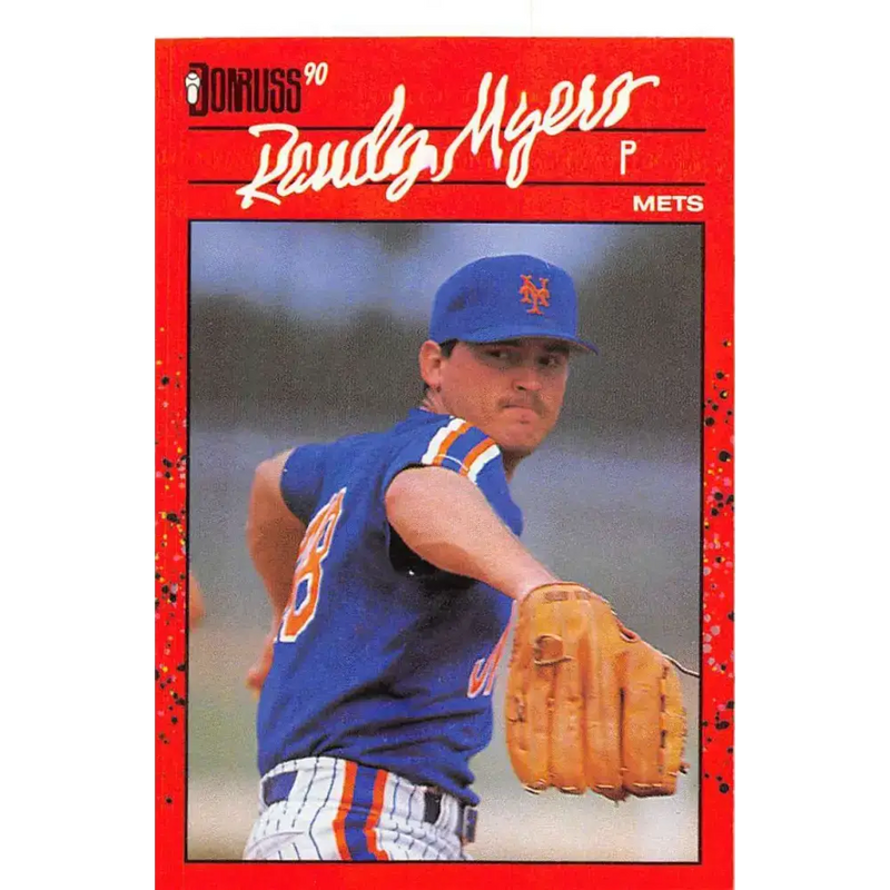 1990 Donruss #336 Randy Myers VG-EX New York Mets Baseball Card - Baseball Card Single