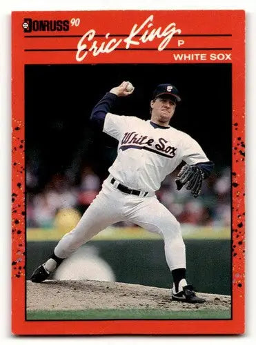 Original gloss 1990 Donruss Eric King Chicago White Sox baseball card image