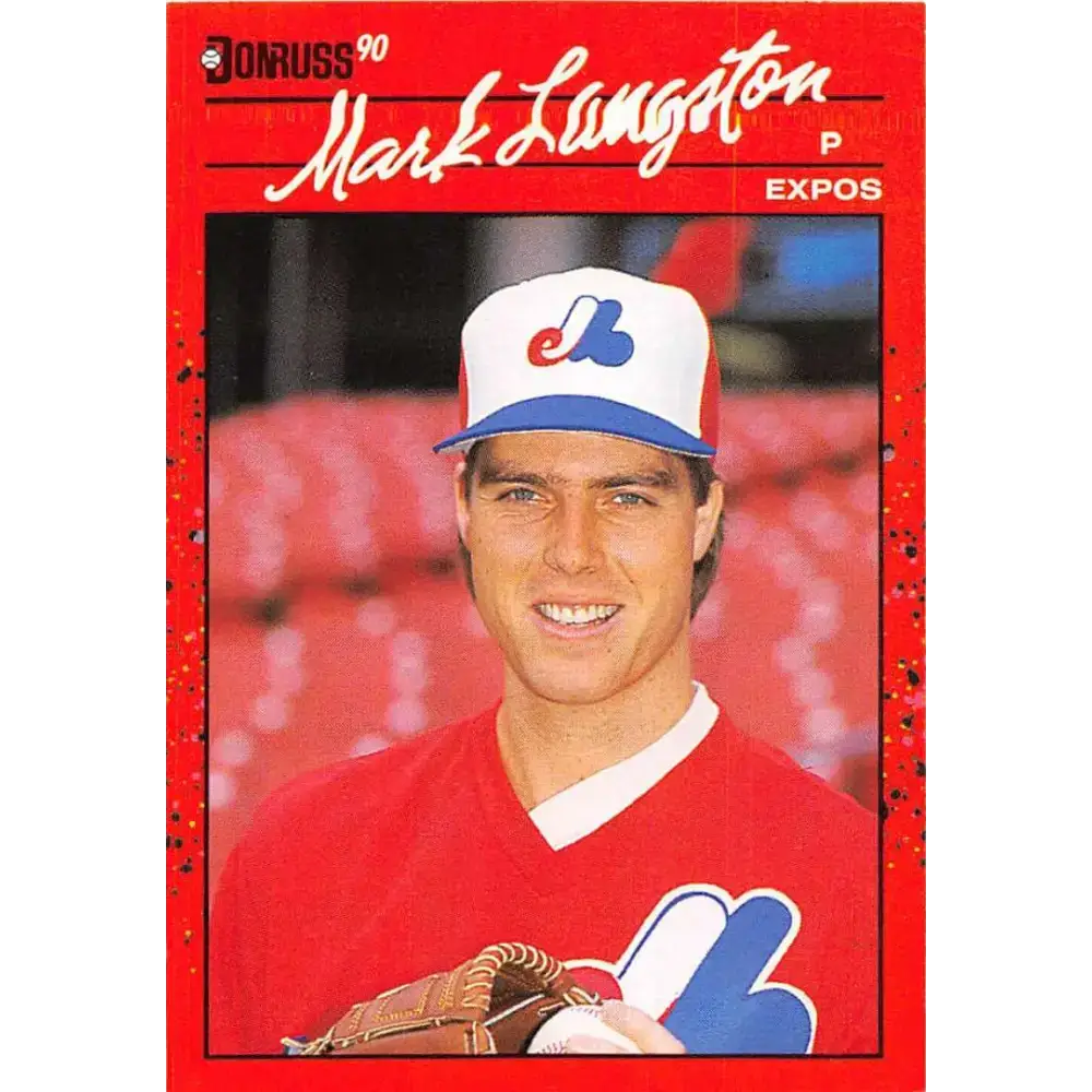 1990 Donruss #338 Mark Langston VG-EX Montreal Expos Baseball Card - Baseball Card Single