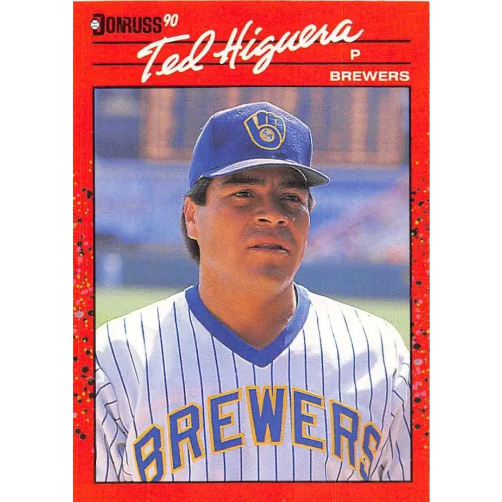 1990 Donruss #339 Teddy Higuera VG-EX Milwaukee Brewers Baseball Card - Baseball Card Single
