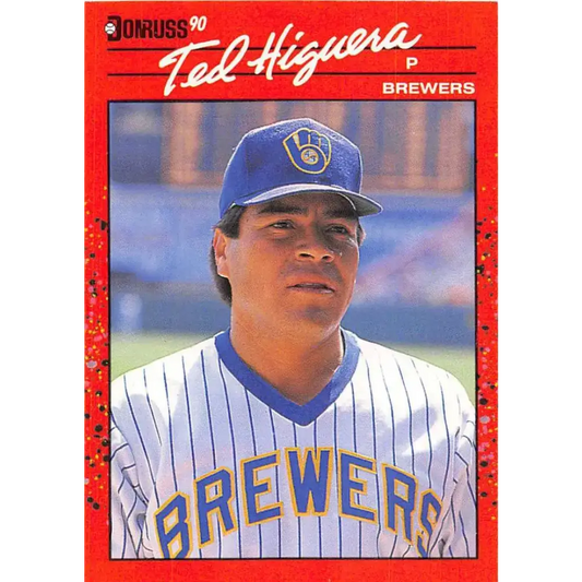 1990 Donruss #339 Teddy Higuera VG-EX Milwaukee Brewers Baseball Card - Baseball Card Single