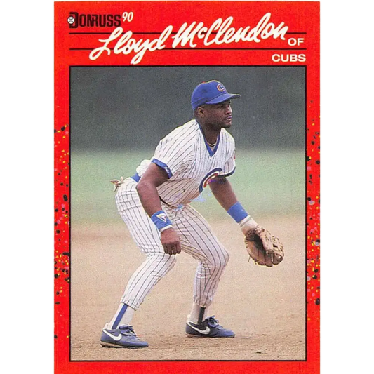 1990 Donruss #341 Lloyd McClendon VG-EX Chicago Cubs Baseball Card - Baseball Card Single