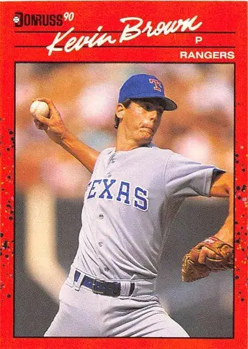 Original gloss Kevin Brown baseball card from 1990 Donruss NM-MT Rangers