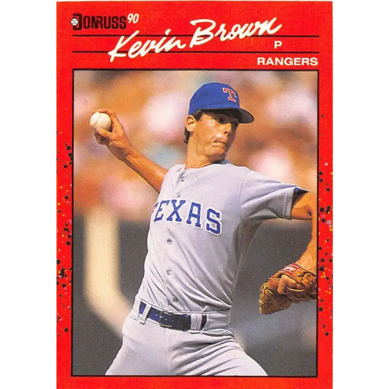 1990 Donruss #343 Kevin Brown UER VG-EX Texas Rangers Baseball Card - Baseball Card Single