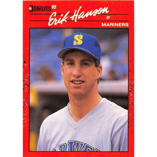 1990 Donruss #345 Erik Hanson VG-EX Seattle Mariners Baseball Card - Baseball Card Single