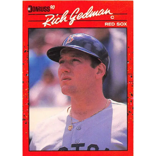1990 Donruss #346 Rich Gedman VG-EX Boston Red Sox Baseball Card - Baseball Card Single