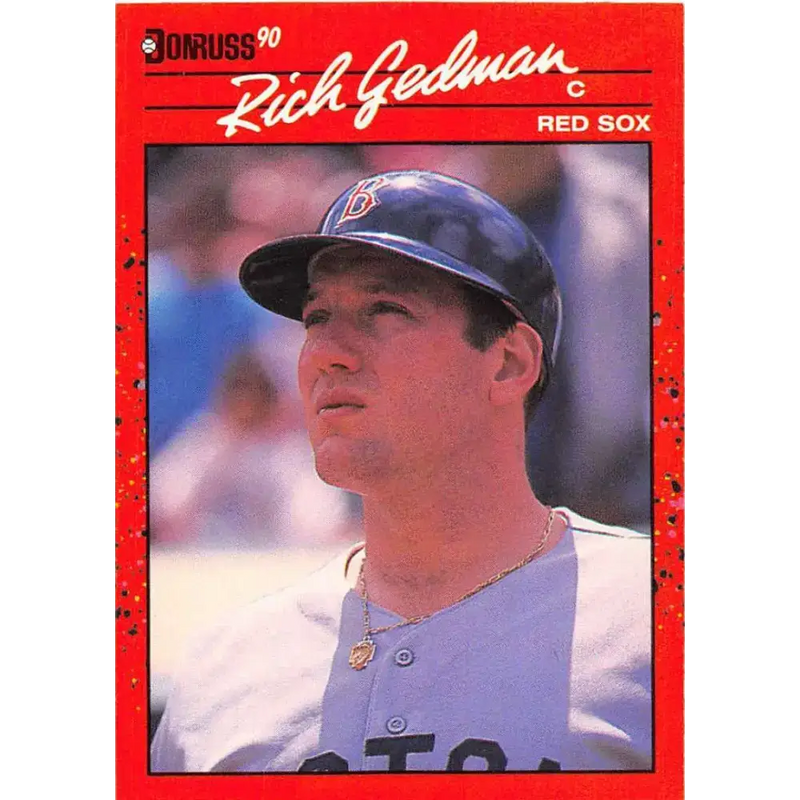 1990 Donruss #346 Rich Gedman VG-EX Boston Red Sox Baseball Card - Baseball Card Single