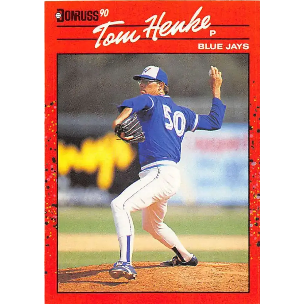 1990 Donruss #349 Tom Henke VG-EX Toronto Blue Jays Baseball Card - Baseball Card Single