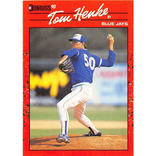 1990 Donruss #349 Tom Henke VG-EX Toronto Blue Jays Baseball Card - Baseball Card Single