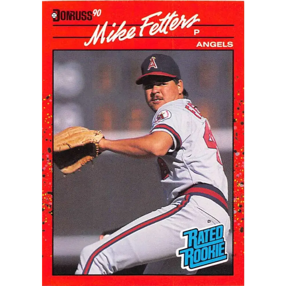 1990 Donruss #35 Mike Fetters VG-EX RC Rookie California Angels Baseball Card - Baseball Card Single