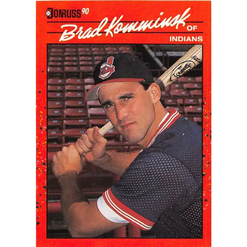 1990 Donruss #350 Brad Komminsk VG-EX Cleveland Indians Baseball Card - Baseball Card Single