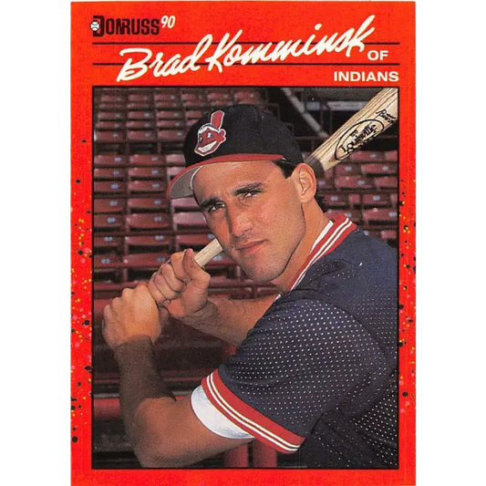 1990 Donruss #350 Brad Komminsk VG-EX Cleveland Indians Baseball Card - Baseball Card Single