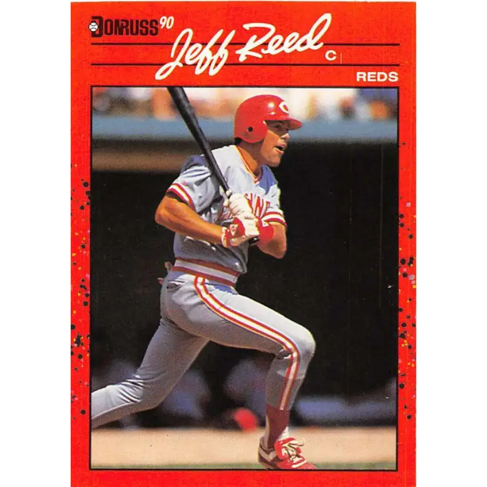 1990 Donruss #351 Jeff Reed VG-EX Cincinnati Reds Baseball Card - Baseball Card Single